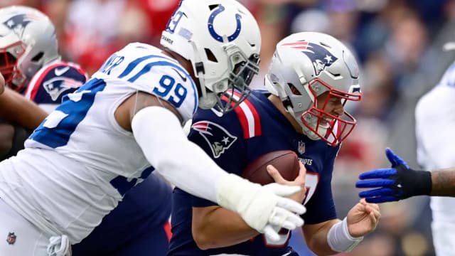 Patriots - Mac Jones Sacked Colts